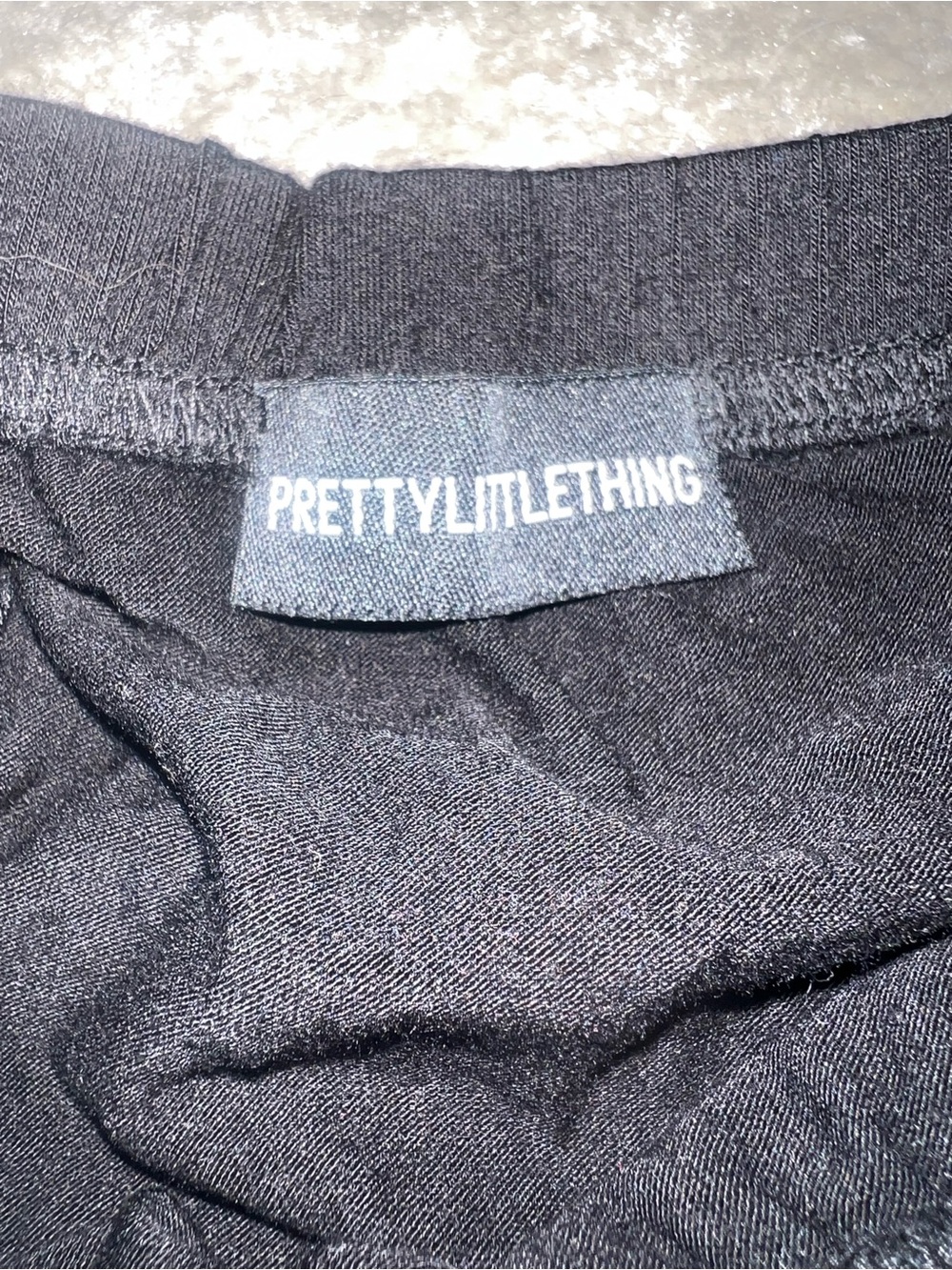 PrettyLittleThing Black Maxi Skirt double front slits - Picture 3 of 4